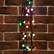 Гирлянда светодиодная «Мультишарики» 20м d17.5мм 200LED RGB 16Вт 220-240В IP65 провод ПВХ чер...