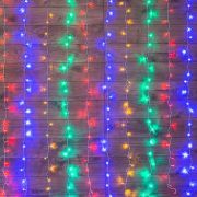 Гирлянда светодиодная «Светодиодный Дождь» 1.5х1.5м 144LED мультиколор 12Вт 230В IP20 свечение с динамикой с ...