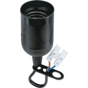 Патрон электрический 71 288 NLH-P-F-BL-E27-TB пластик. подвесной с клеммной колодкой на проводе черн. Navigator 7...