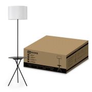 Светильник ТНО 04П-BW 60Вт E27 230В торшер напольн. под лампу на основании с полкой бел. IN HOME 4690...