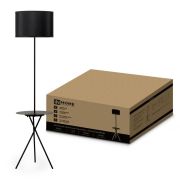 Светильник ТНО 04П-ВB 60Вт E27 230В торшер напольн. под лампу на основании с полкой черн. IN HOME 469...