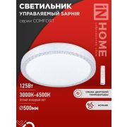 Светильник светодиодный COMFORT SAPHIR 125Вт 3000-6500К 10000лм 230В 500х115мм с пультом ДУ IN HOME 46906...