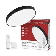 Светильник светодиодный SCANDY SIMPLE-95RCB 95Вт 3000-6500К 7600лм 230В 400х50мм с пультом ДУ черн. IN H...