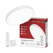 Светильник светодиодный SCANDY SIMPLE-95RCW 95Вт 3000-6500К 7600лм 230В 400х50мм с пультом ДУ бел. IN HO...