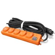 Удлинитель-шнур 5х10м с заземл. 16А IP44 У10-026 КГ 3х1.5 с выкл. с индикатором сети с защ. крышкой UNI...