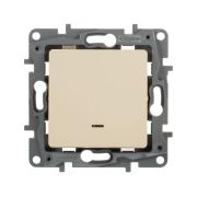 Выключатель 1-кл. СП Etika 10А IP20 250В 10AX с подсветкой/индикацией безвинтов. зажимы механизм сл. кость...