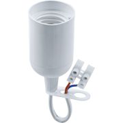 Патрон электрический 71 287 NLH-P-F-WH-E27-TB пластик. подвесной с клеммной колодкой на проводе бел. N...