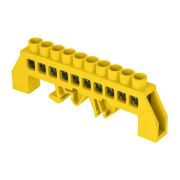 Шина нулевая PE 8х12 10 отвер. латунь желт. нейлоновый корпус комбинированный PROxima EKF sn0-12...