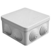 Коробка распределительная ОП 105х105х56мм IP54 7 выходов 4 гермоввода крышка защелкивающаяс...