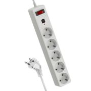 Удлинитель с сетевым фильтром 5х3м с заземл. 10А IP20 2.2кВт 2хUSB 3х0.75 с предохранителем КОСМОС FKsm3m-5g(...